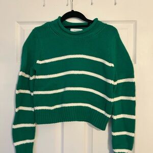 La Ligne Kelly green crop sweater size S